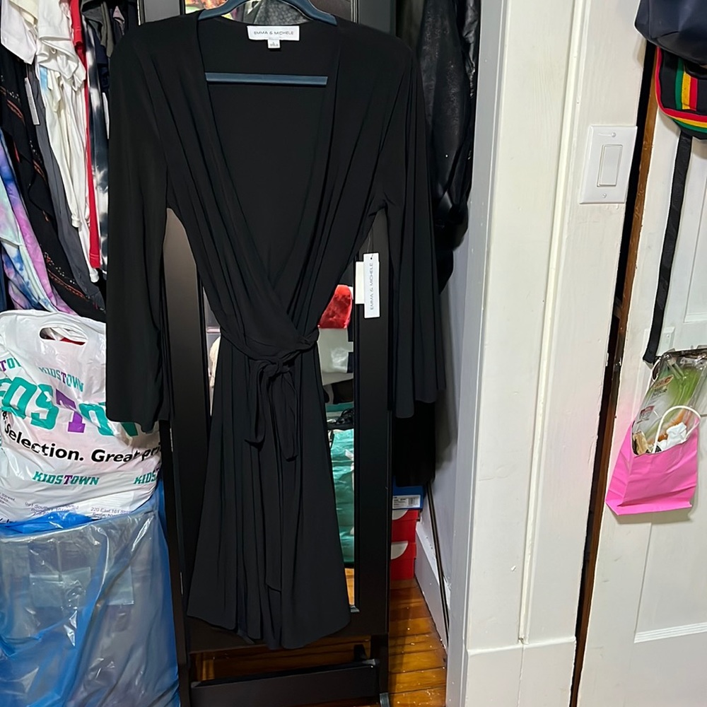 Black Wraparound Dress